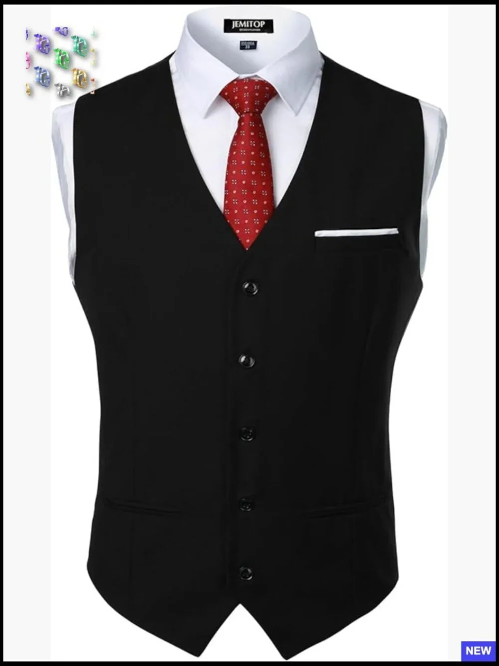 Classic Slim Fit Dress Vest Formal Wedding Prom Tuxedo Suit Vest